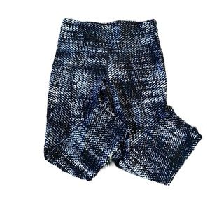 DKNY Sport Blue & Black Patterned Cropped Leggings Size Small